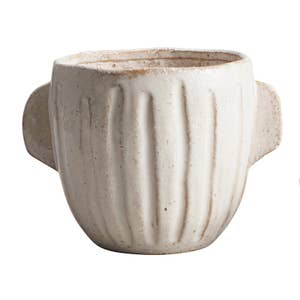 White Cottage Stoneware Small Crock - The Weed Patch