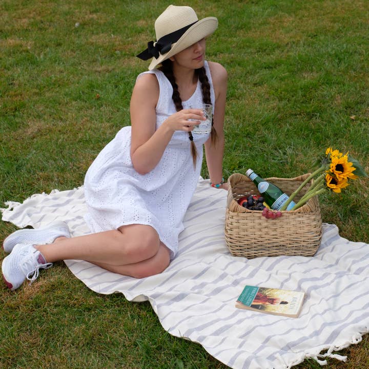 Venus Striped Turkish Towel | Urban Pera for wholesale by URBAN PERA LLC