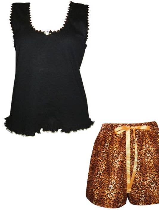 Ensemble de pyjama débardeur et boxer guépard Wild Thing pour la vente par Unusual Babe Undercover