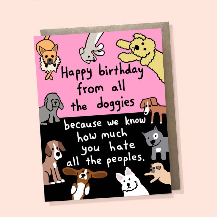 Wholesale Happy Birthday From All The Doggies, funny dog card, dog mom for  your store - Faire