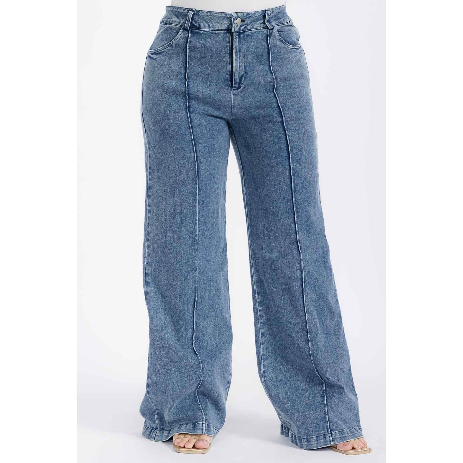 Esmeray Clothing – wholesale Byxor - Dam – CURVE SCULPT SYDDA PLUSJEANS4