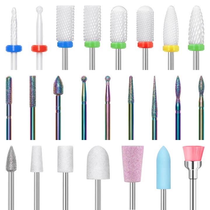 24Pcs Nail Drill Bits Set for wholesale by Modelones