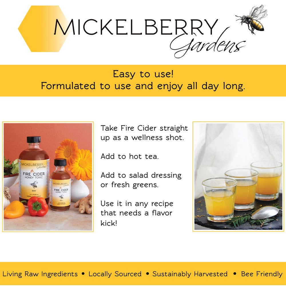 Mickelberry Gardens - Wholesale Retailer Display - Food & Drink - Fire Cider Display 2 oz (Pack of 6) — clear head and sinuses4