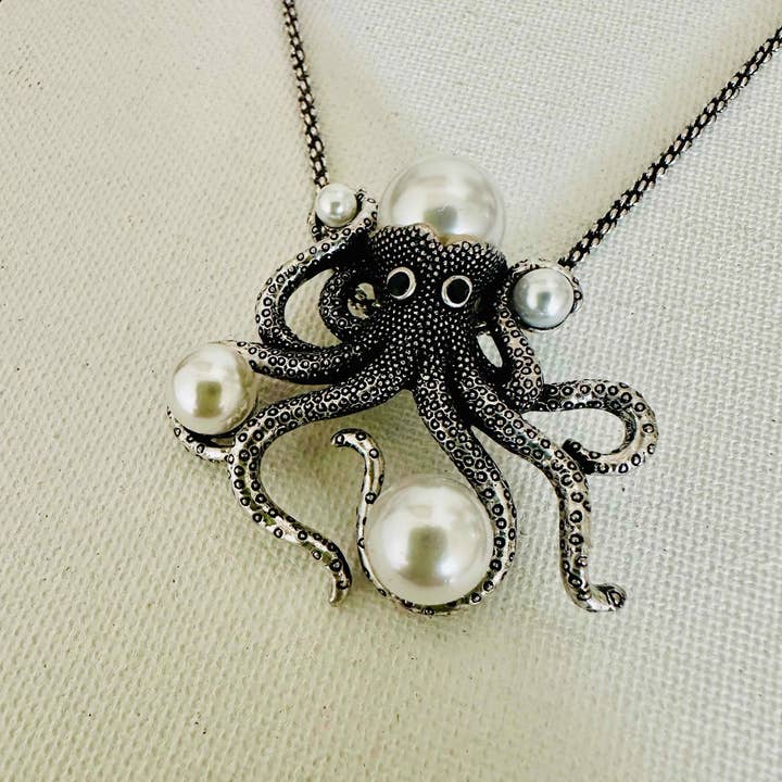 Carol Young Silver - Venta al por mayor Collares con colgantes/abalorios - Collar Pulpo