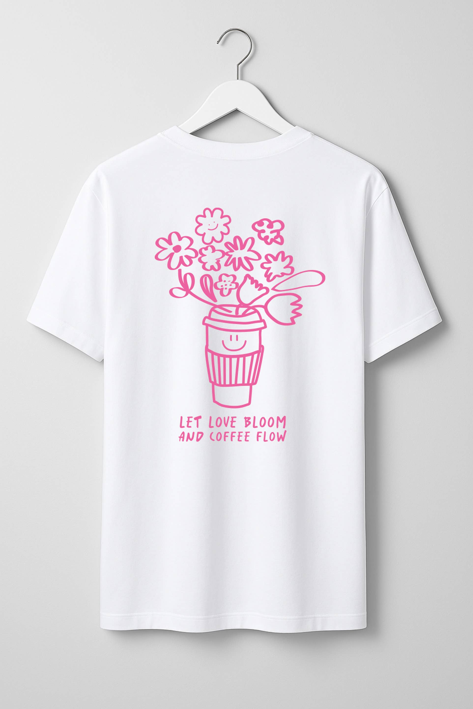 Liliput - Wholesale Screen Printed T-Shirt - Unisex - Adult T-Shirt Let love Bloom2