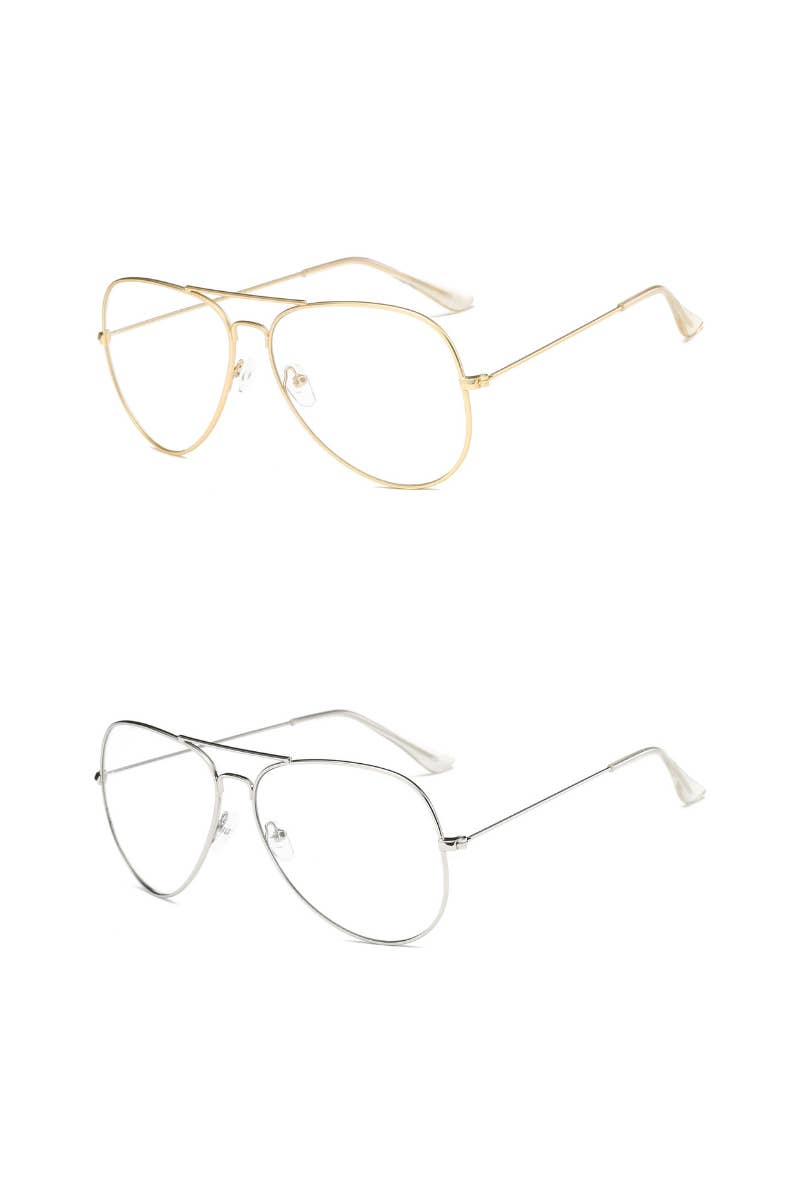 Lunettes aviateur classiques Cramilo Eyewear avec filtre anti-lumière bleue pour la vente par Cramilo Eyewear