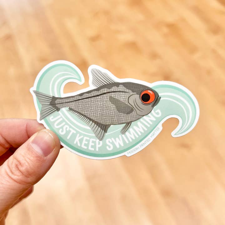 Modern Printed Matter - Wholesale Sticker - Just Keep Swimming Sticker