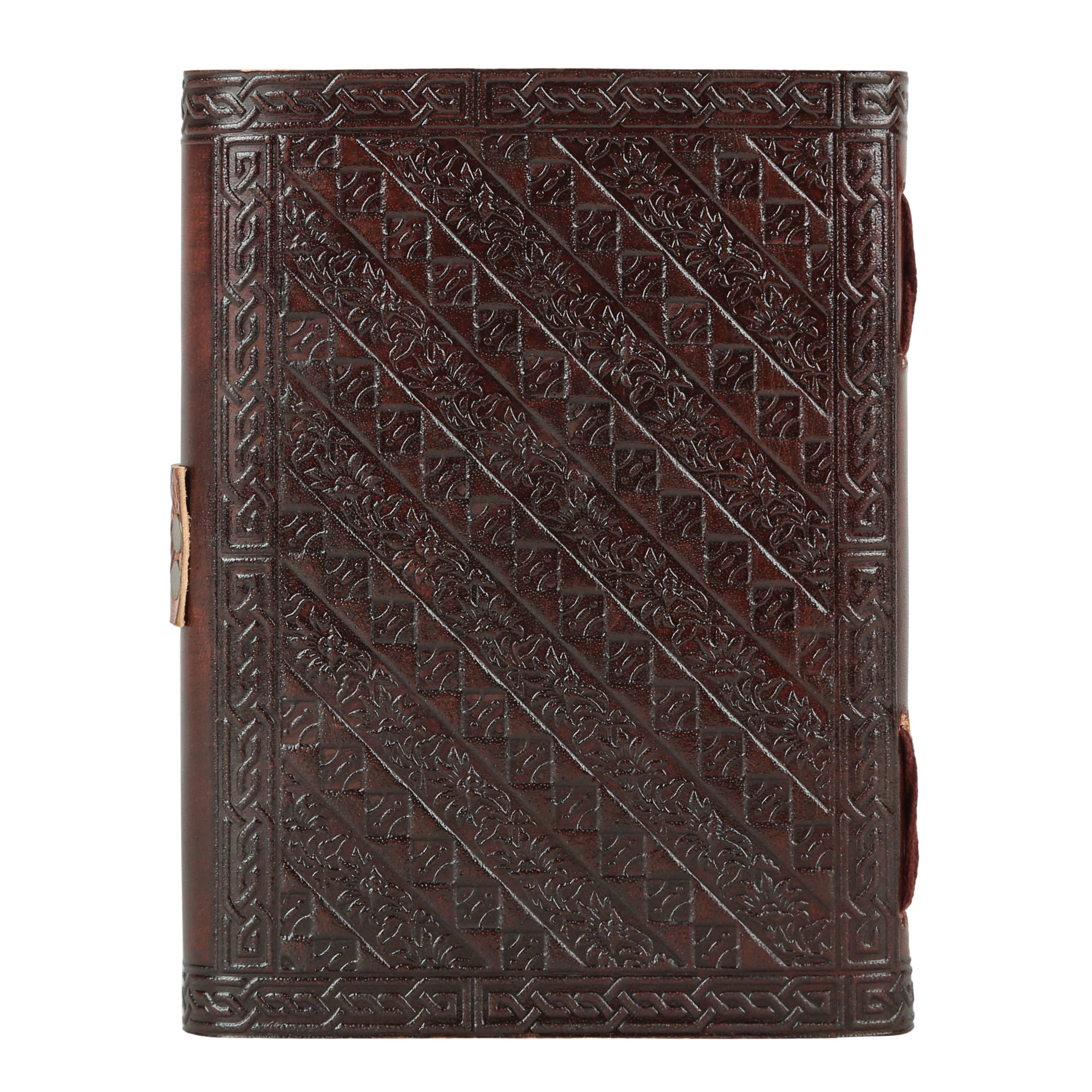 Tuzech Leather – Engroshandel Dagbog – TUZECH Livets Træ med Ulve Vintage Skyggernes Bog Håndlavet Læderjournal Dagbog Hokus Pokus Notesbog Syv Chakra Gave til Mænd Kvinder Ham Hende Med Læderindbinding 7X5 Tommer2