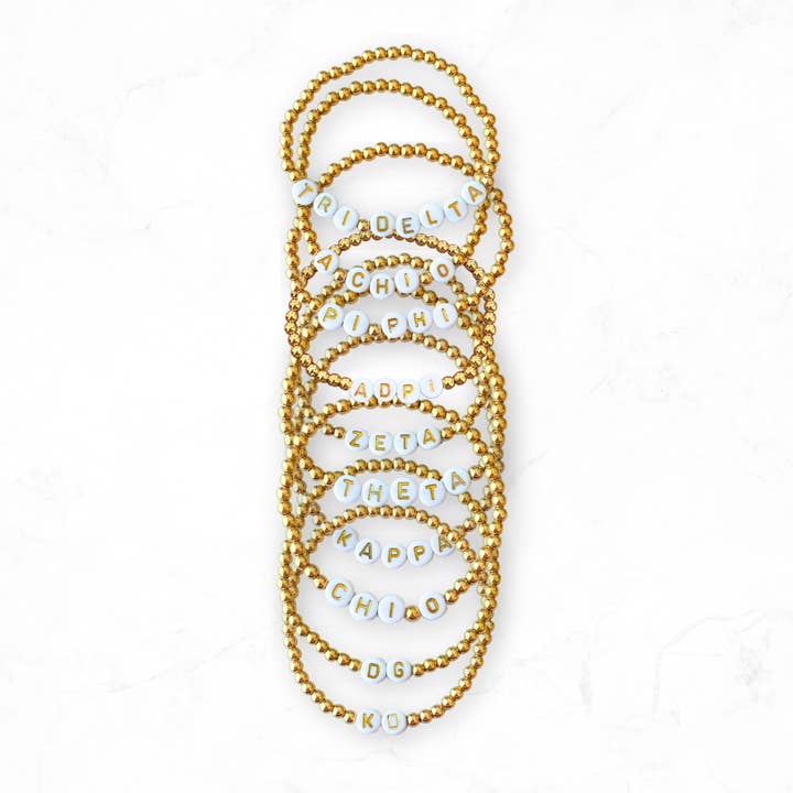 Sorority Gold Beaded Bracelets and other Purchase Wholesale zeta tau alpha. Free Returns & Net 60 Terms on Faire trending on Faire.