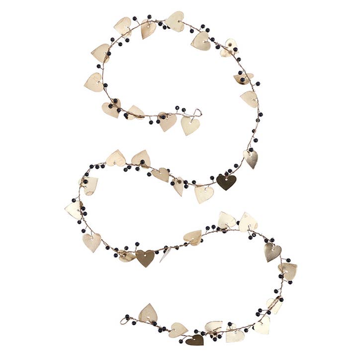 Metal Gold Heart + Berry Garland for wholesale by Santa Barbara Design Studio by Creative Brands