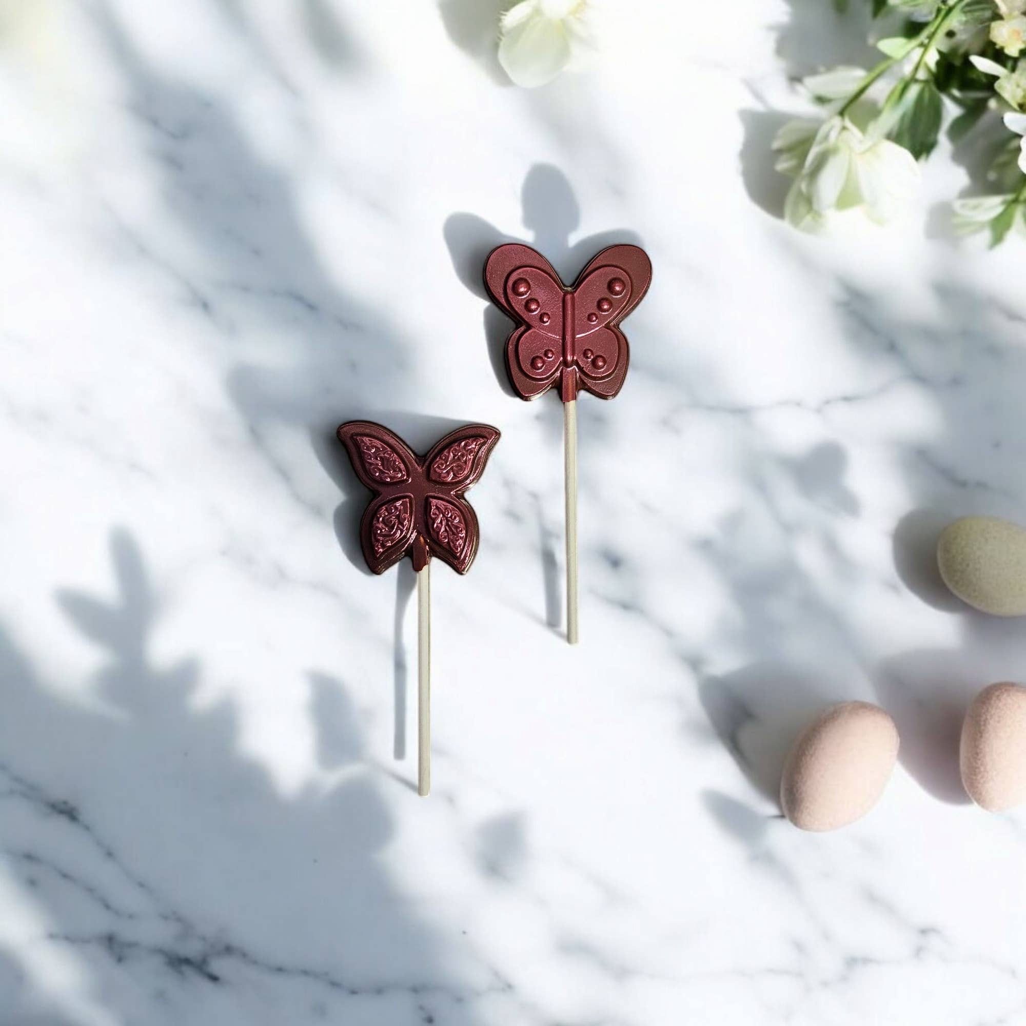 J. Patrice Chocolate Studio - Wholesale Chocolate - Butterfly Chocolate Lollipop