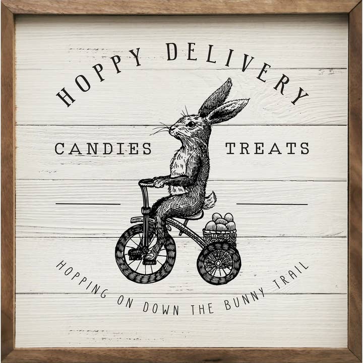 Hoppy Delivery Candies Treats Whitewash for wholesale by Kendrick Home