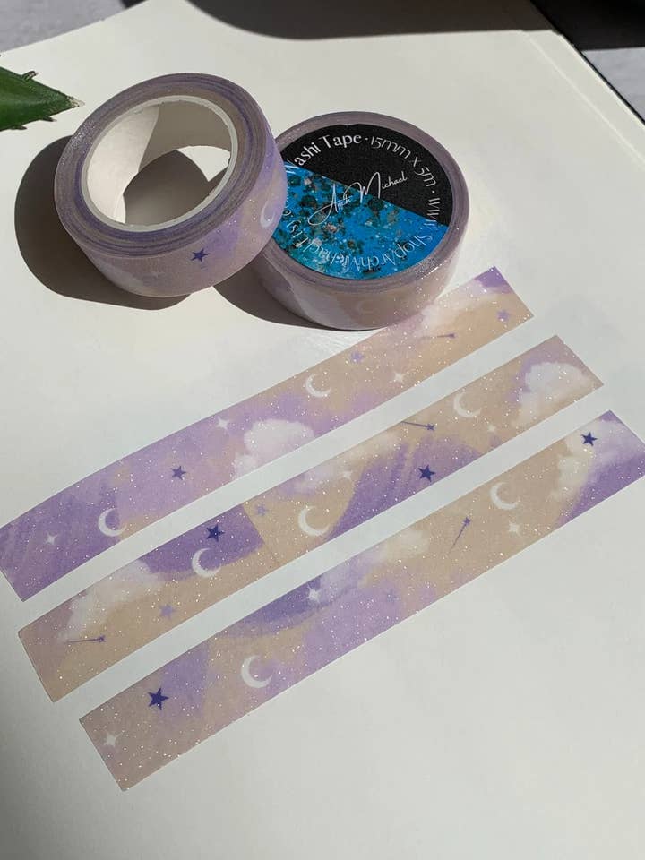 Ruban Washi Glitter Moon pour la vente par Arch Michael