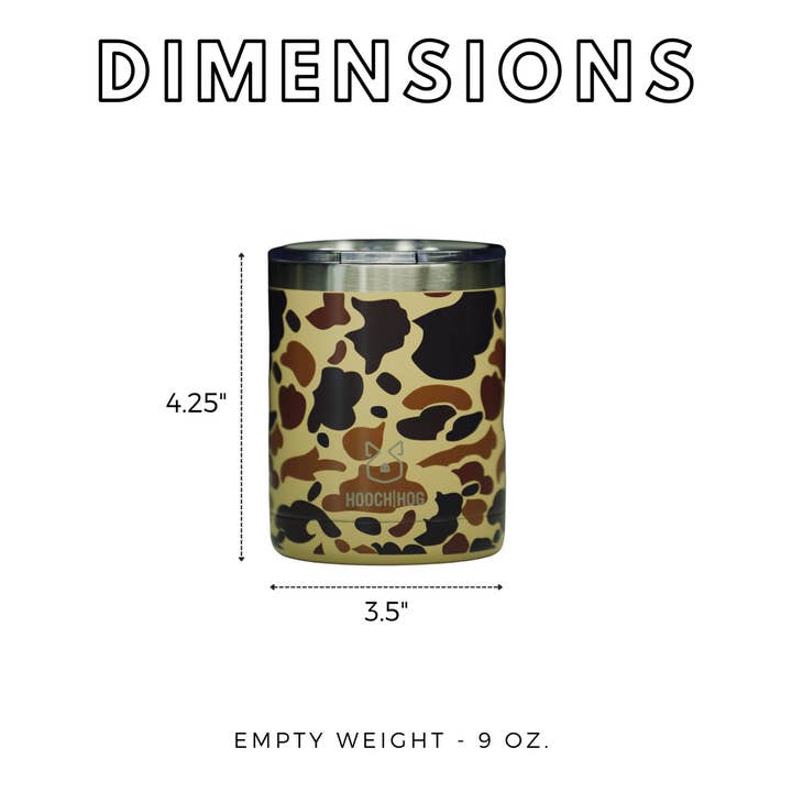 Hooch Hog - Wholesale Insulated Mug/Tumbler - Hooch|Hog 10 oz Old School Camouflage Lowball