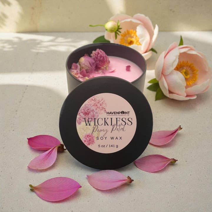Peony Petal- Wickless Candle for wholesale by Havenpoint Candle Company