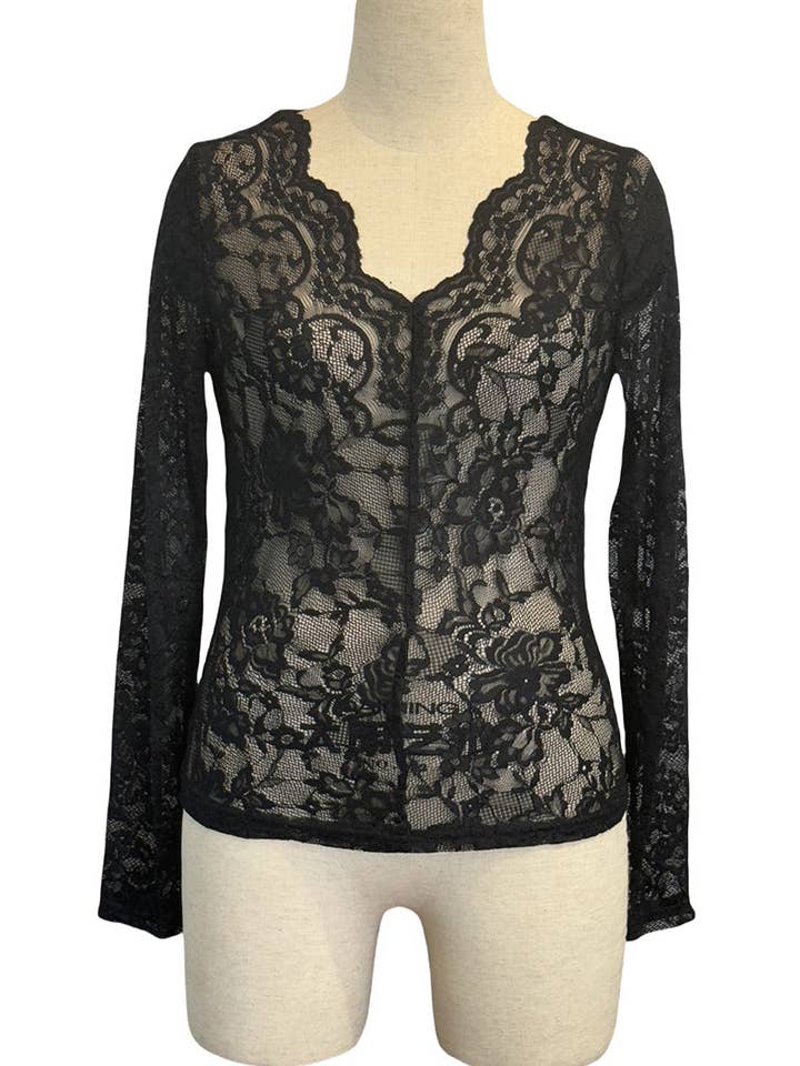 Mccolin - Wholesale Blouse – Women’s - Elegant Lace Long-Sleeve Top5