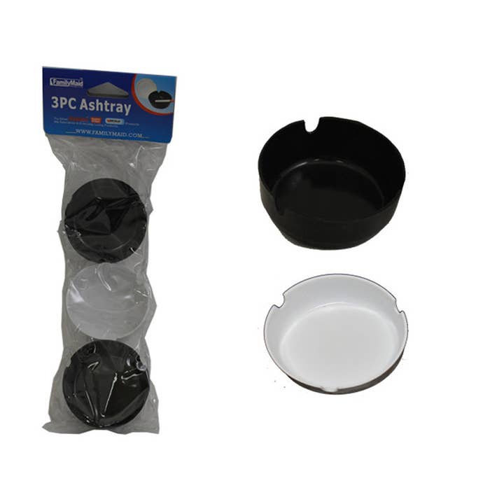 Posacenere Pls 3 pz/set 8 cm Ø x 3 cm H per la vendita all'ingrosso da parte di Deluxe Import Trading