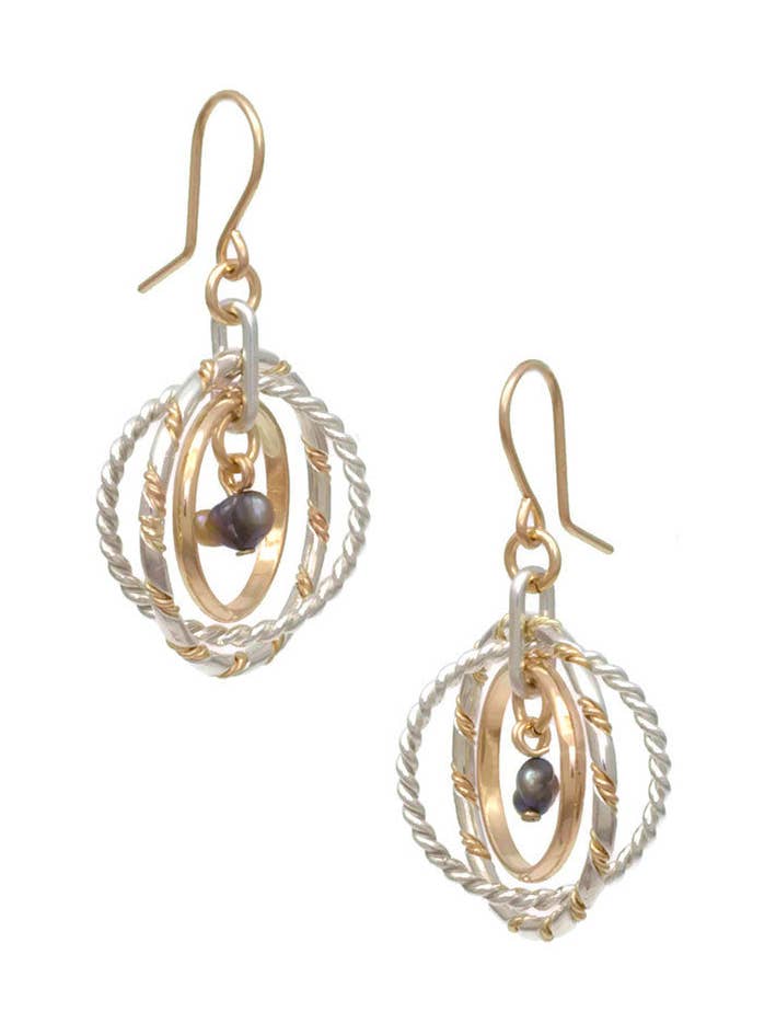 Solar Eclipse Oorbellen E91B - Lange oorbellen E91K kort voor wholesale door Taber Studios