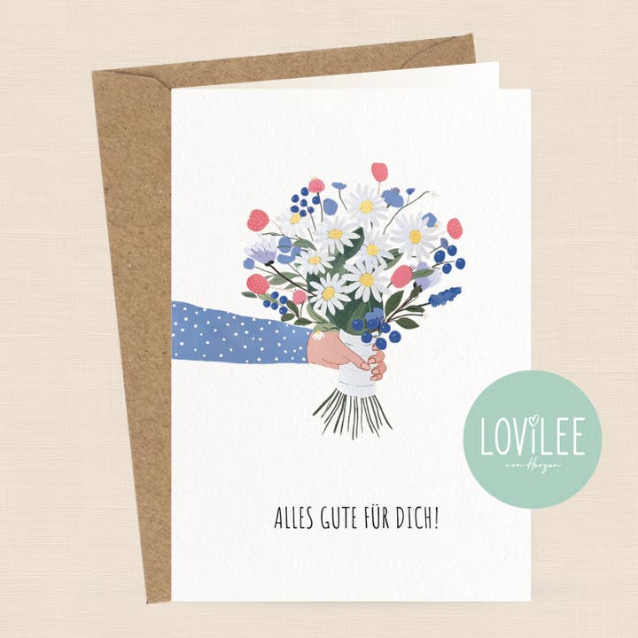 Bouquet | Greeting Card Folded Card | No. GK-S1-02 for wholesale by LOViLEE