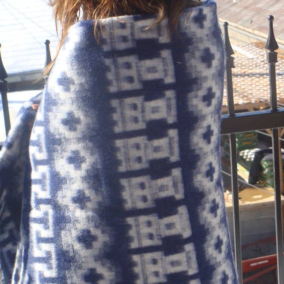 Manta Alpaca Geométrica Inca Designs Reversível por atacado de Sanyork Fair Trade
