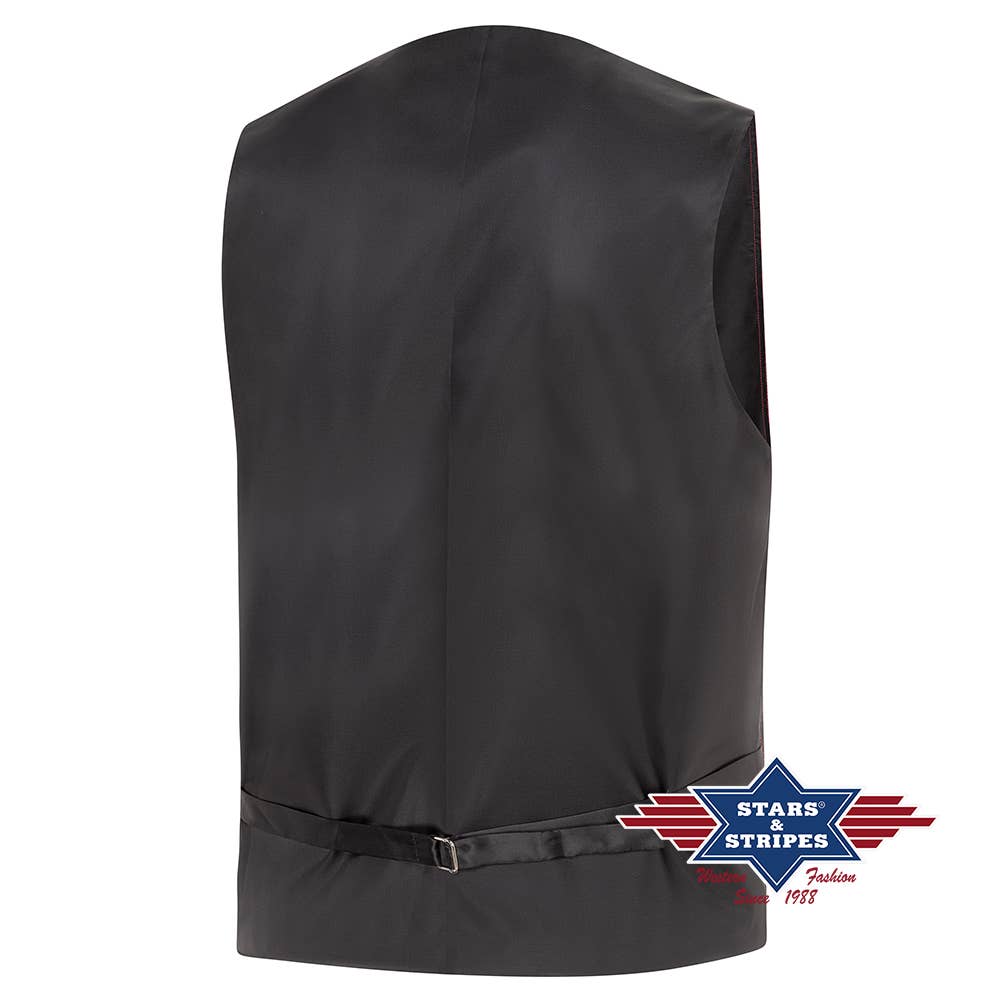 Stars & Stripes® - Vendita all'ingrosso Gilè elegante - Uomo - Gilet western stile antico King Red con motivo paisley1