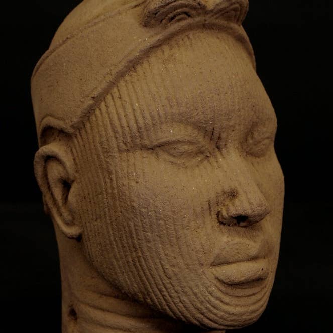 Ife clay head for wholesale by The Niger Bend