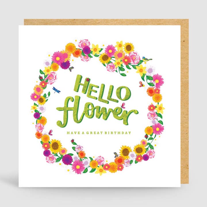 Hej blomma! Födelsedagskort för wholesale av Jane Katherine Houghton Designs