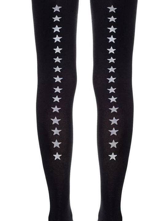 Collants - Starry Line Cotton pour la vente par Joyfullook + Zohara - Art On Tights