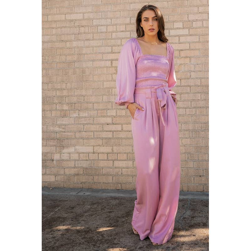 Strut & Bolt – wholesale Pants – Women's – Paper-bag Waist Wide Leg Pants6