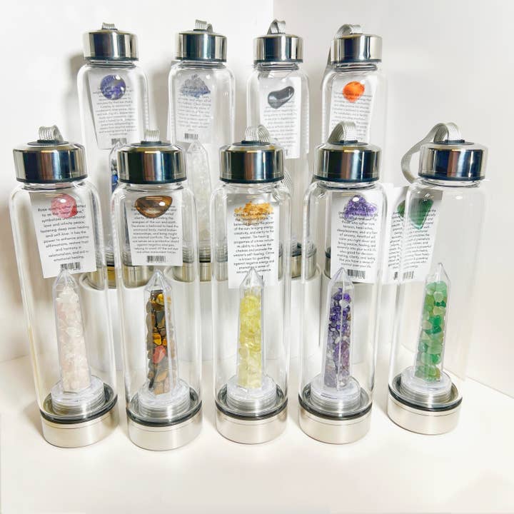 Gypsy Soul - Wholesale Water Bottle - Crystal Infused Healing Water Bottle - 9 Pcs