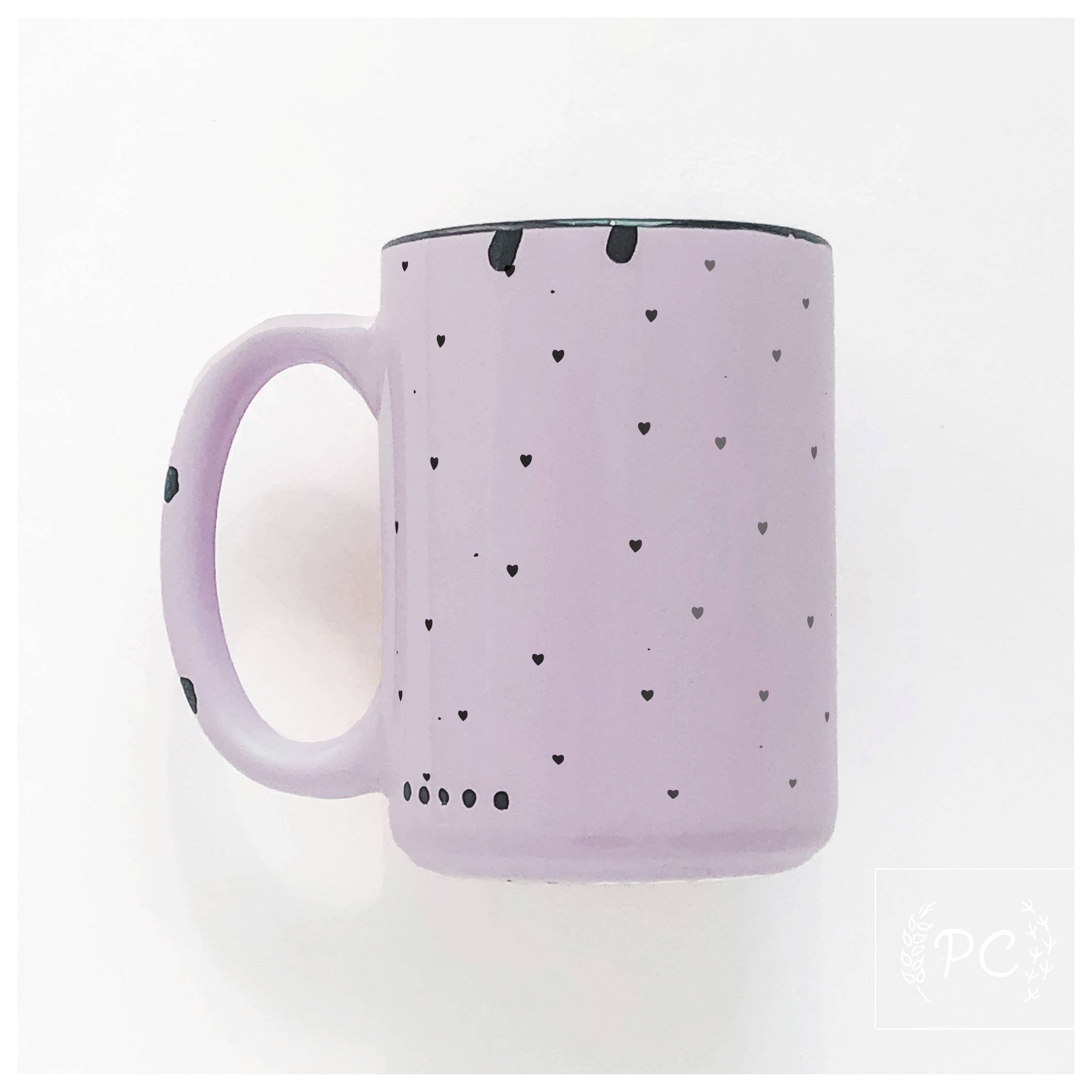 Prairie Chick Prints - Wholesale Coffee Mug - Mini Hearts | Ceramic Mug5