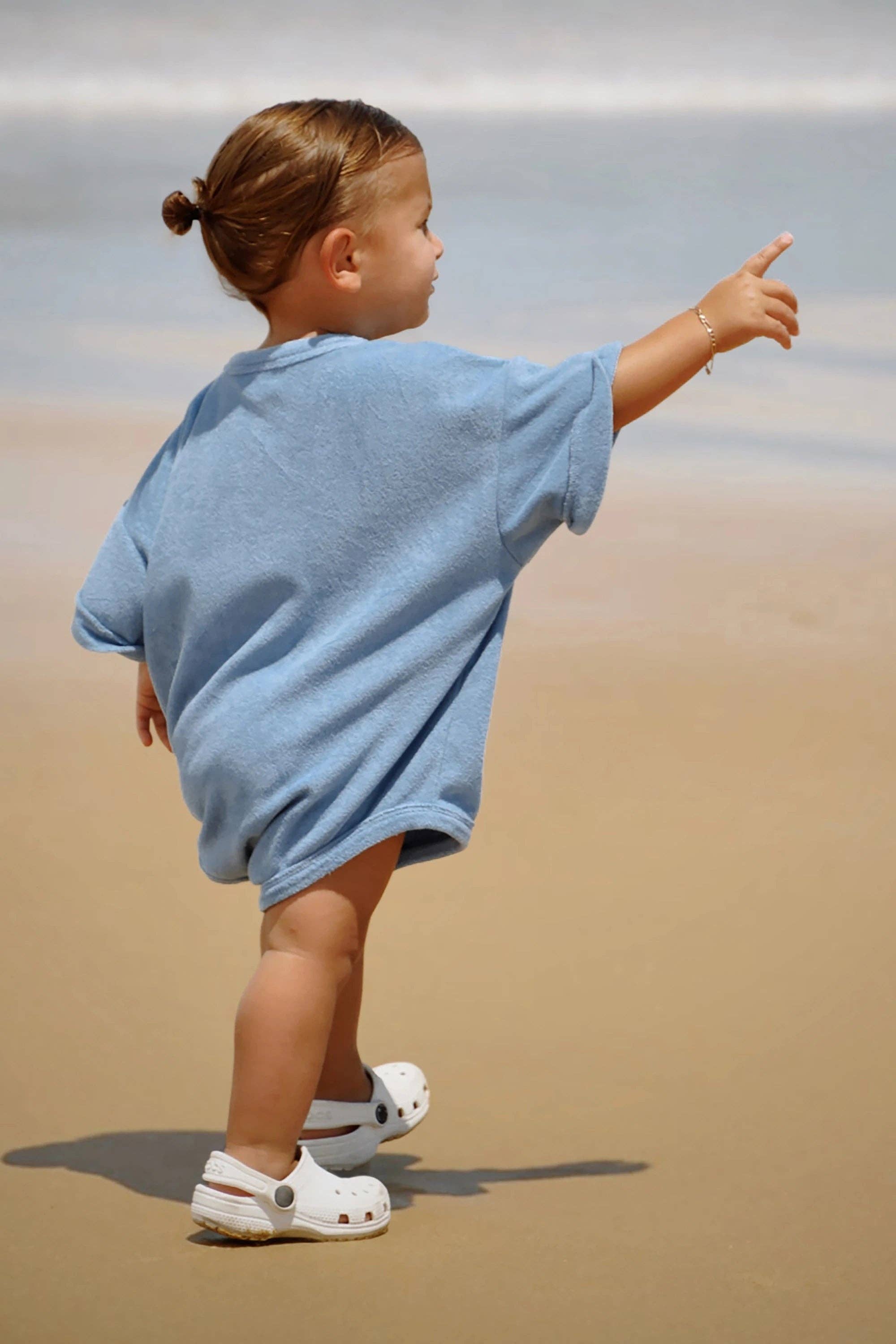 Blueberry Mini Terry Romper for wholesale on Faire4