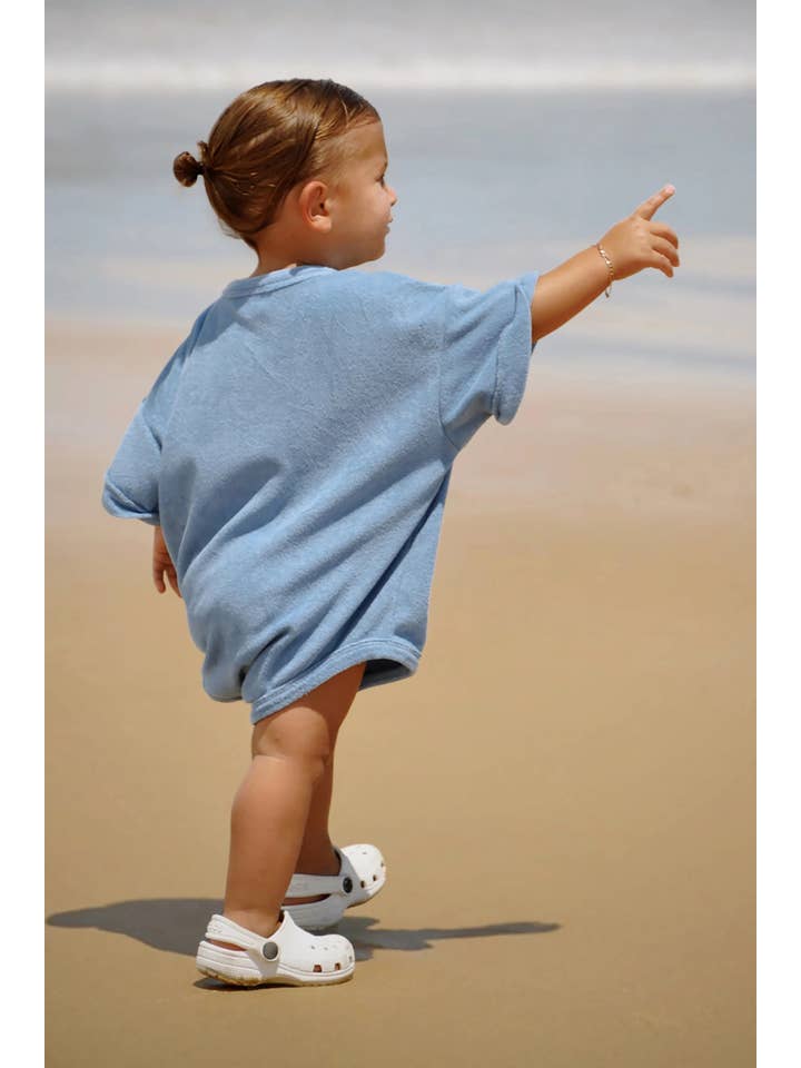 Blueberry Mini Terry Romper for wholesale on Faire4