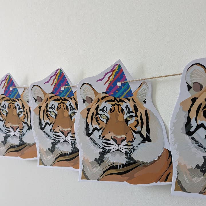 Tiger bunting/ party for wholesale by Sazzlebybell