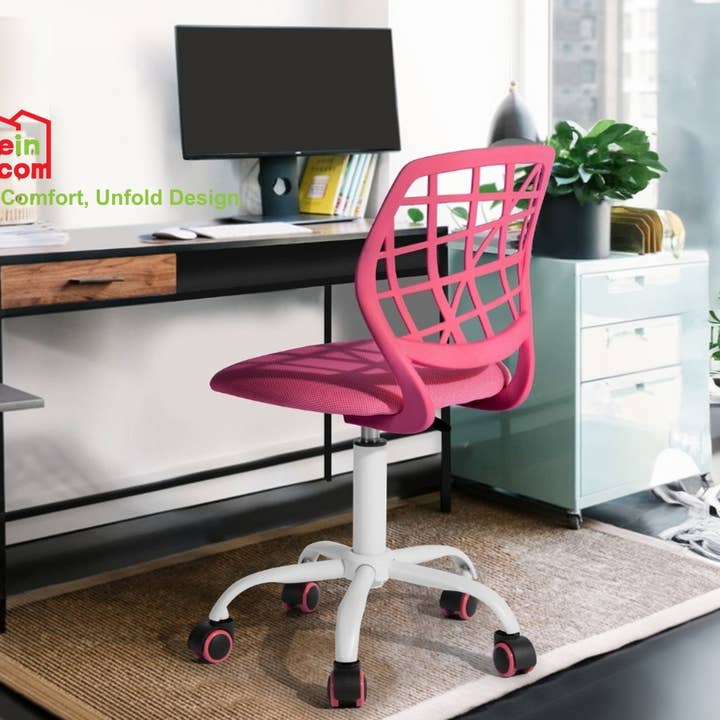Comfortable Pink Swivel Mesh Ergonomic Office Chair for wholesale by 39F Inc.
