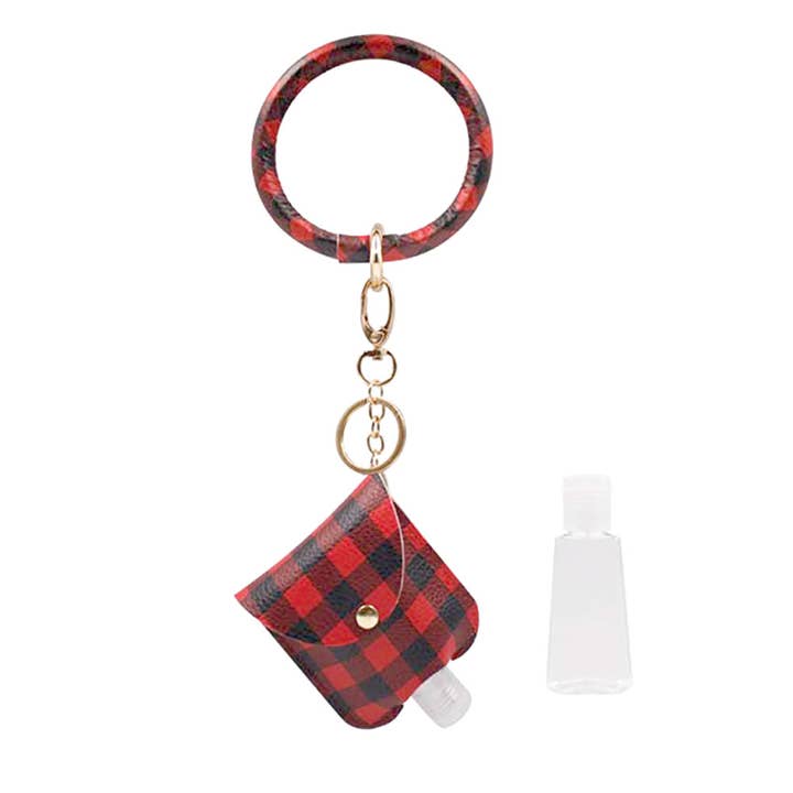 Sensibling Corp. - Wholesale Keychain – Women's - Christmas Faux Leather Case Hand Sanitizer Bottle Keychain2