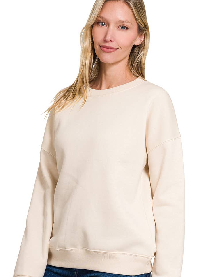 ..0812 Fleece Drop Shoulder Sweatshirts SI-27150 för wholesale av 42POPS