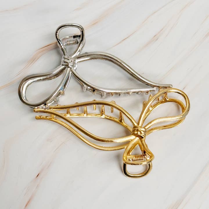 Ellison+Young - Wholesale Hair Clip - Women's - Annie Metal Bow Hair Claw Set Of 23