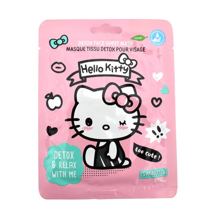 Takecare - Vendita all'ingrosso Mascherina non chirurgica monouso - 😍 Hello Kitty, maschera in tessuto, Face Glow, per bambini, bambini, bambini, cura del viso, 25 ml