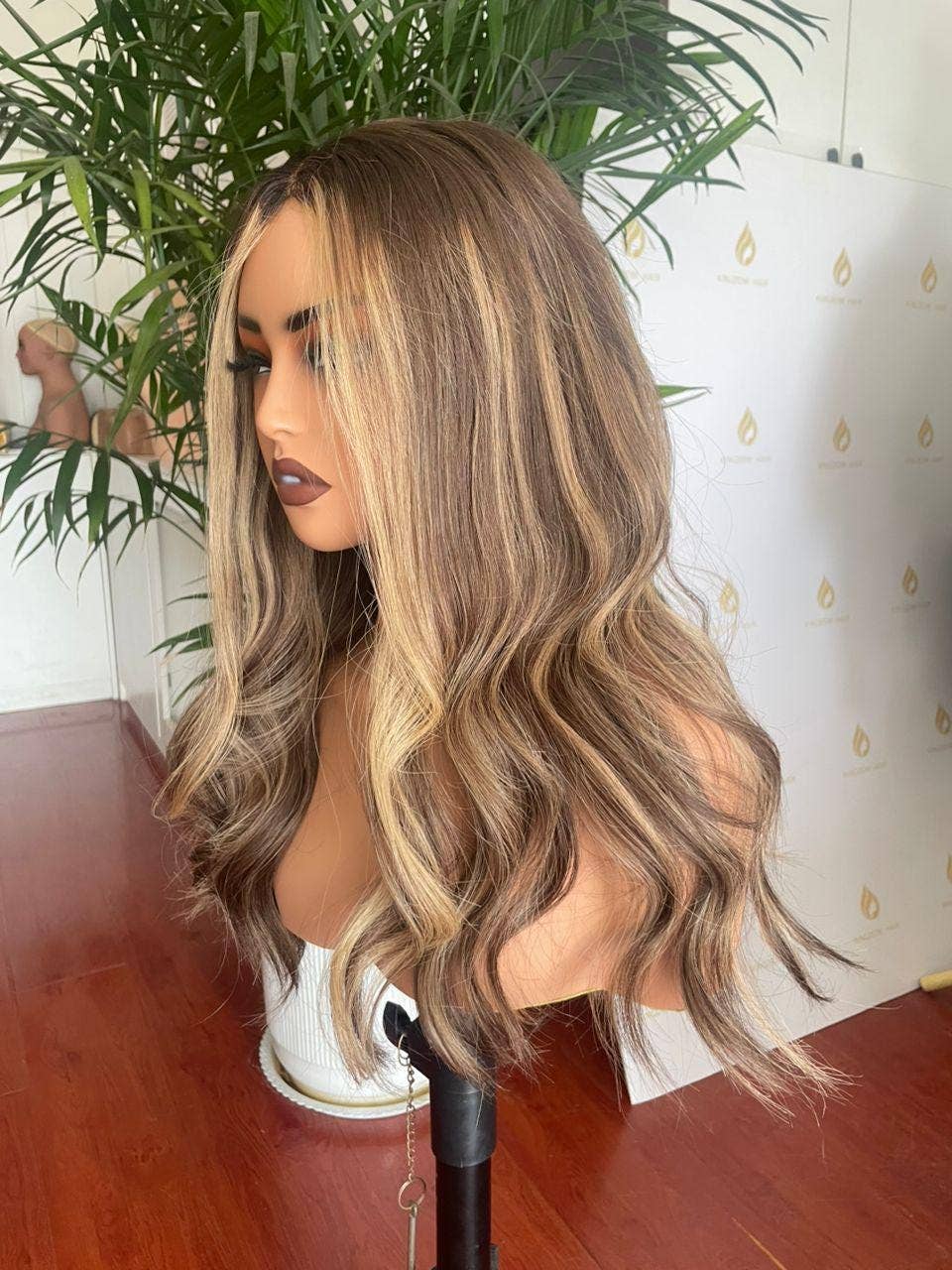 Gaurash Beauty Supply Inc. - Wholesale Hair Extensions - Balayage Lace Wig: Long Wavy Blonde Brown Human Hair2