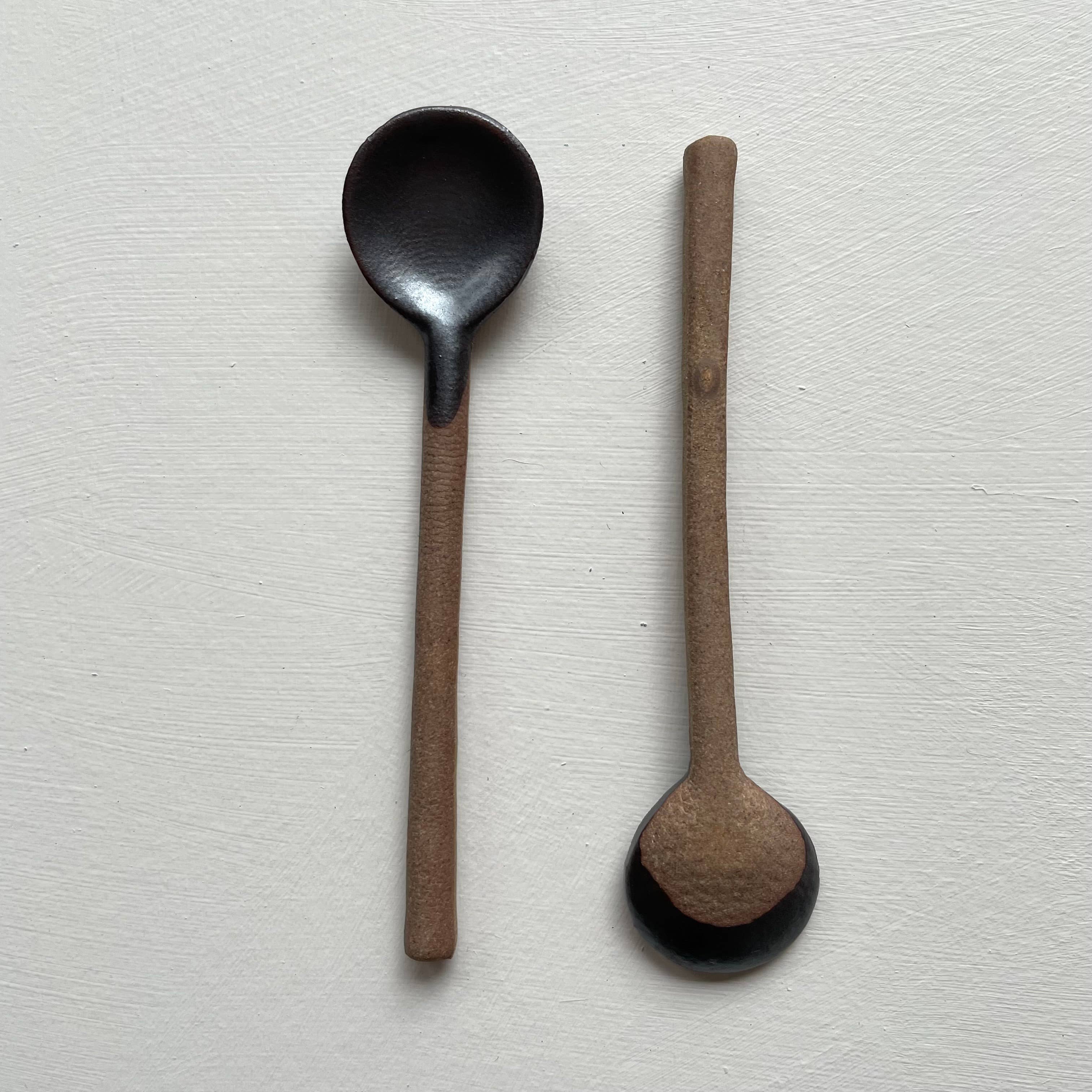 fort & field - Wholesale Kitchen Spoon - Neutral small handmade Japanese pottery coffee or tea spoon5