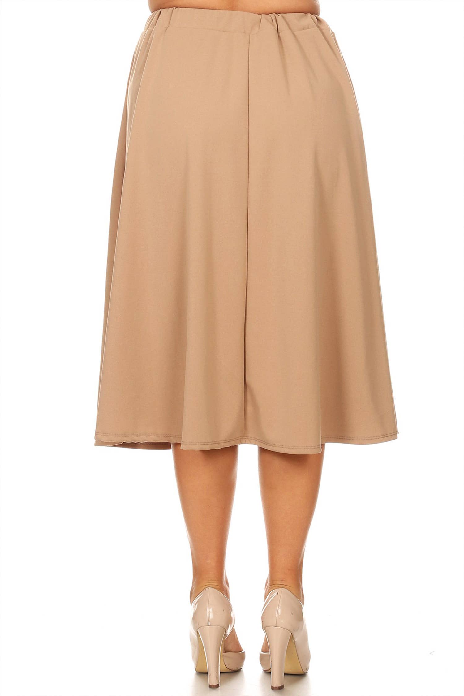 MOA COLLECTION - Vente Jupe – femme - Jupe mi-longue taille trapèze taille haute pour femmes42