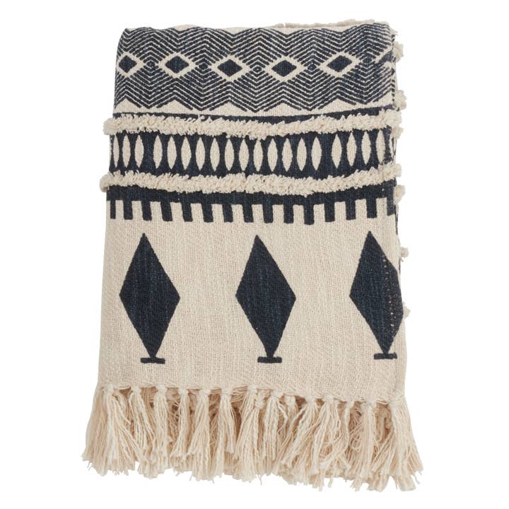 Saro Lifestyle - Wholesale Throw Blanket - Printed and Embellished Throw