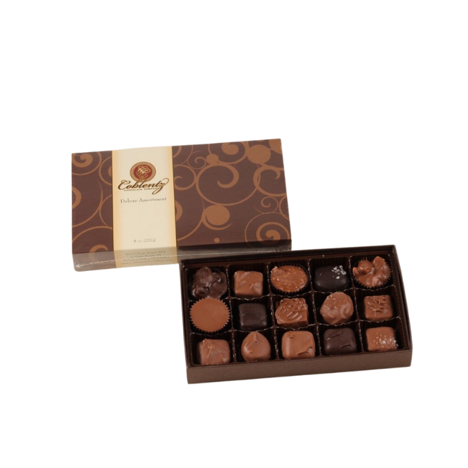 Coblentz Chocolate Company - Wholesale Chocolate Box - Deluxe Assortment Gift Box 8 oz5