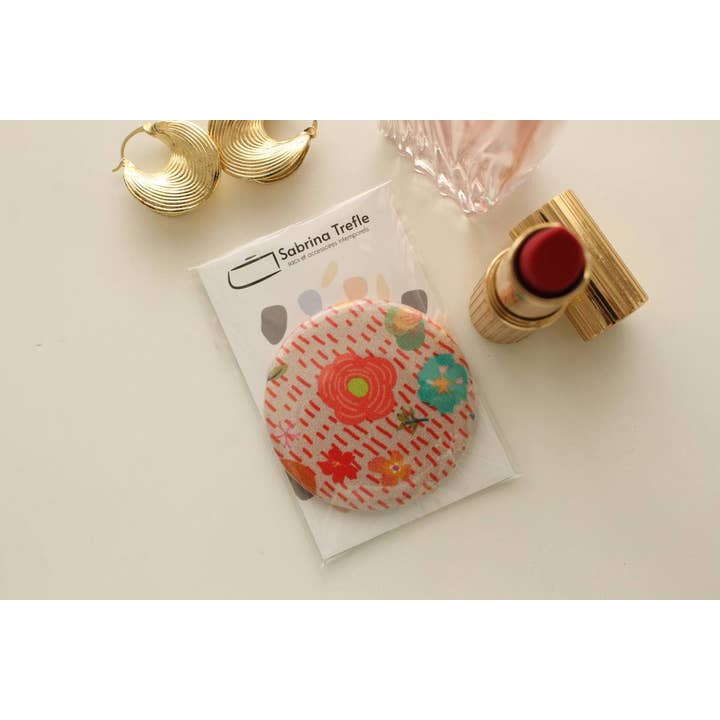 Sabrina Trefle - Wholesale Compact Mirror - Bella salmon pocket mirror3
