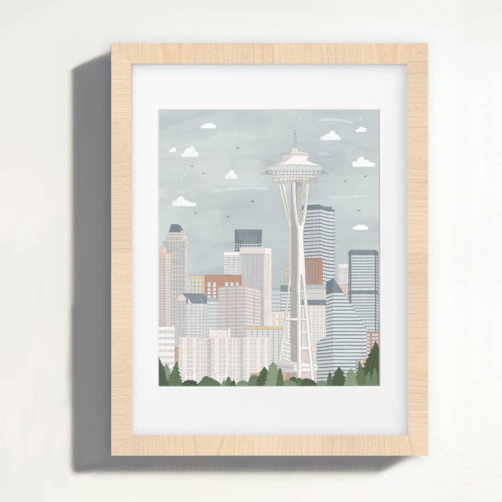 Seattle Space Needle Art Print for wholesale by Drift Trace