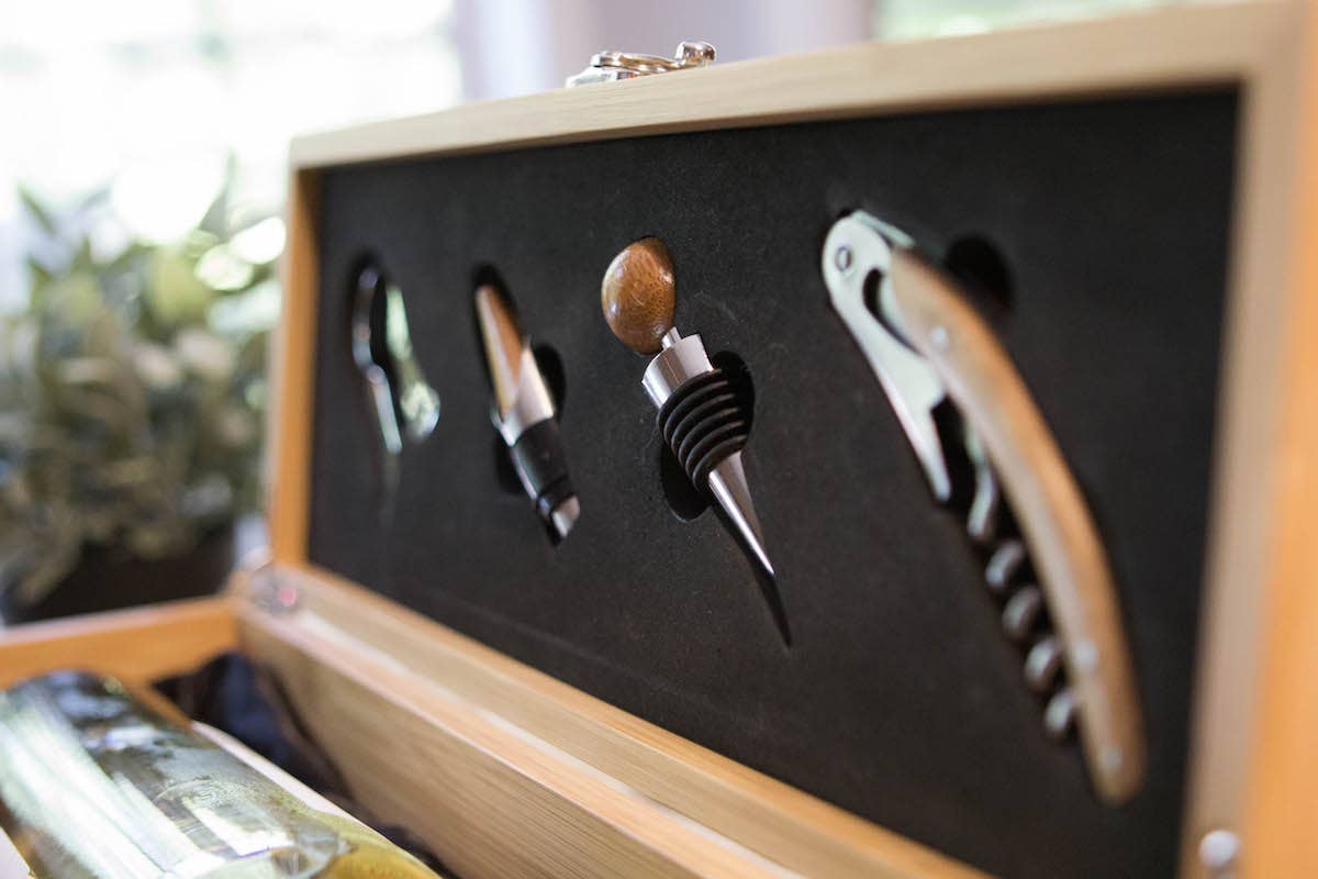 Case Elegance – wholesale Vinverktygsset – Bambu Vin Presentförpackning Set & Tillbehör2