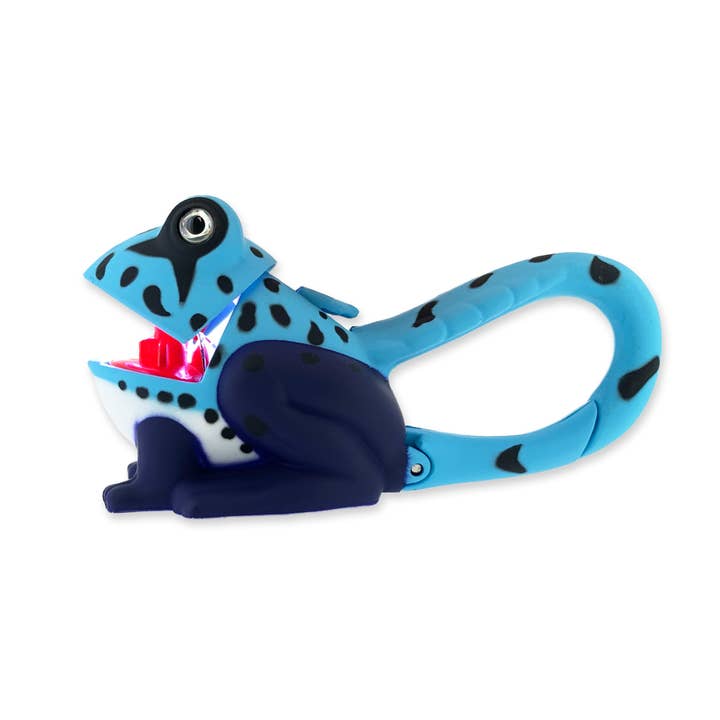 Sun Company / Big Discoveries – Großhandel Leuchtspielzeug – Kind & Baby – LifeLight Animal Karabiner-Taschenlampe, Blauer Frosch