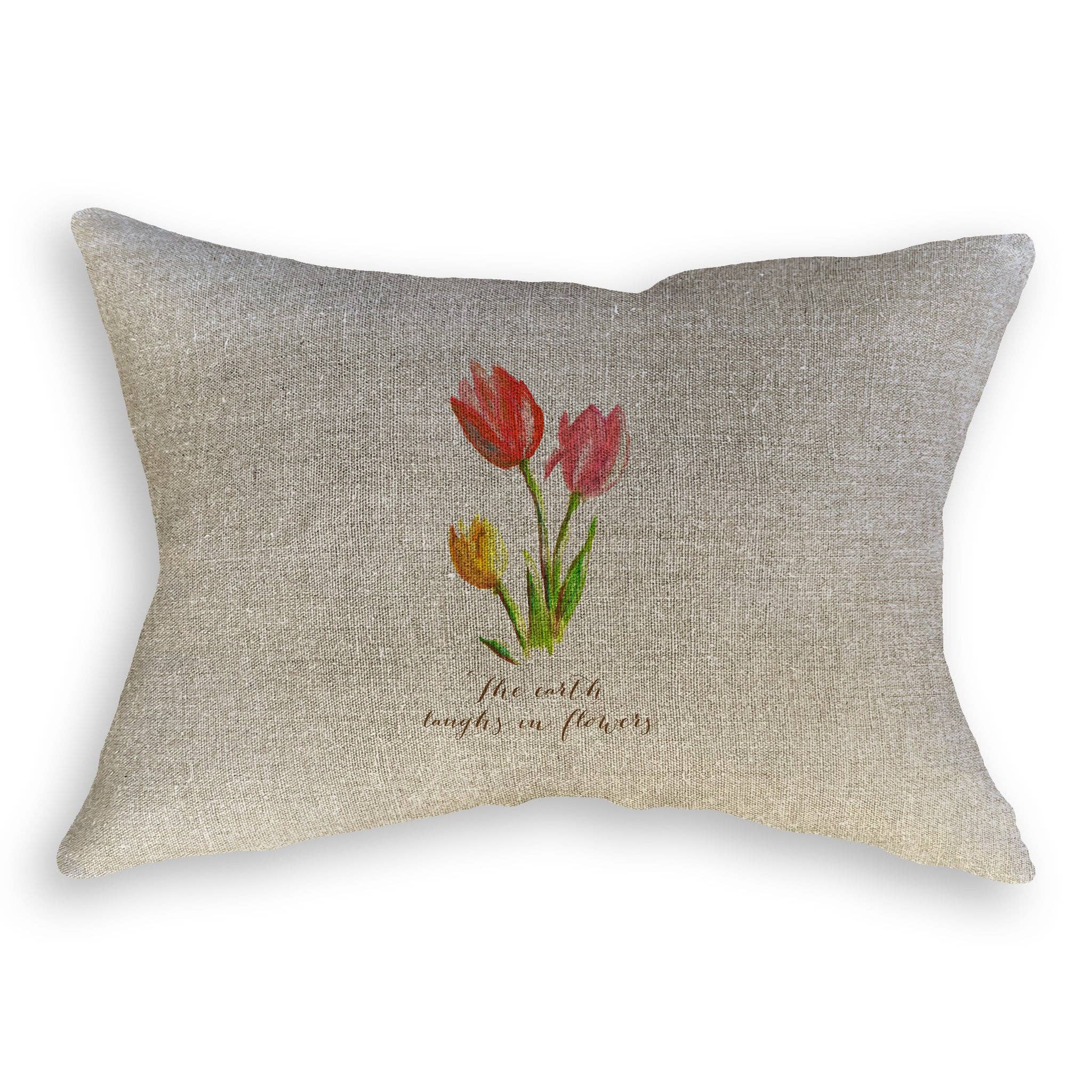 French Graffiti – wholesale Tea towel – Three Tulips with Quote8