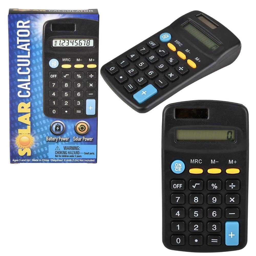 La Luna Bella - Toys - Wholesale Classic Toy - Kids - 4.5" Solar Calculator- LLB Toys0